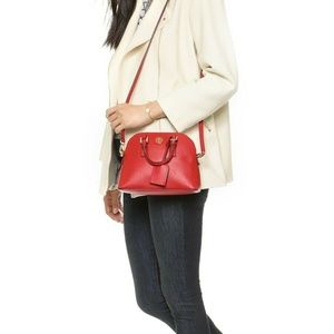 Tory Burch Mini Dome Satchel Robinson Red